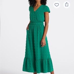 Daniel Rainn Green Midi Dress
